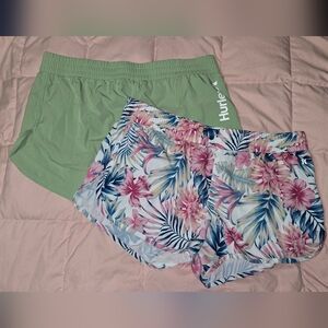 Hurley Swim 3 Inch Board Shorts Green White Pink Blue Extra Large XL